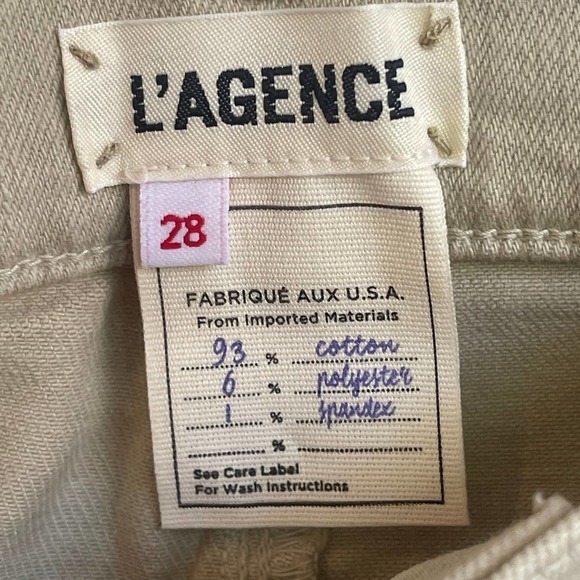New LÁGENCE LIMESTONE HIGH RISE CROPPED SLIM SADA JEAN SIZE 28 - Picture 11 of 11